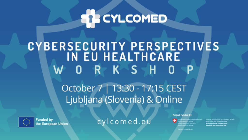 Cybersecurity perspectives in EU healthcare workshop banner
