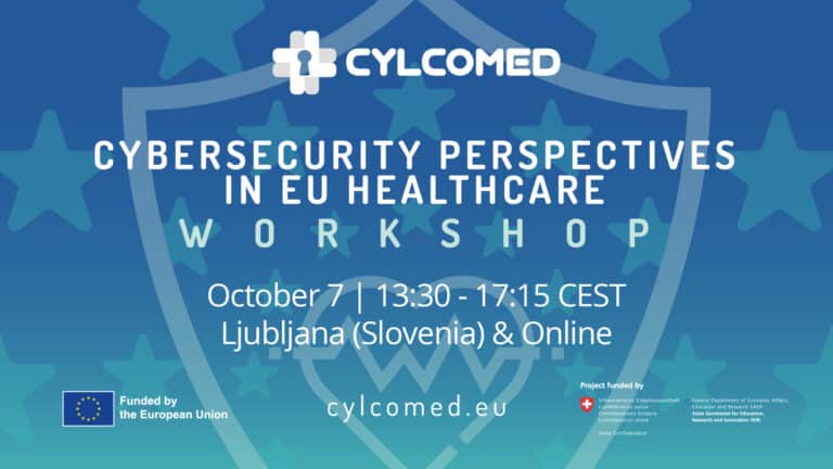 Cybersecurity perspectives in EU healthcare workshop banner